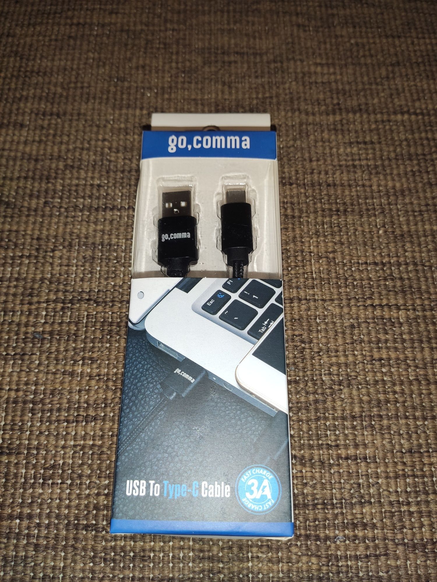 Cablu USB C sigilat 1 metru, go,comma