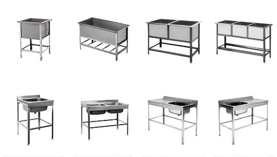 Моечные ванны, мойки 1,2,3 секционные из нержавейки Новые