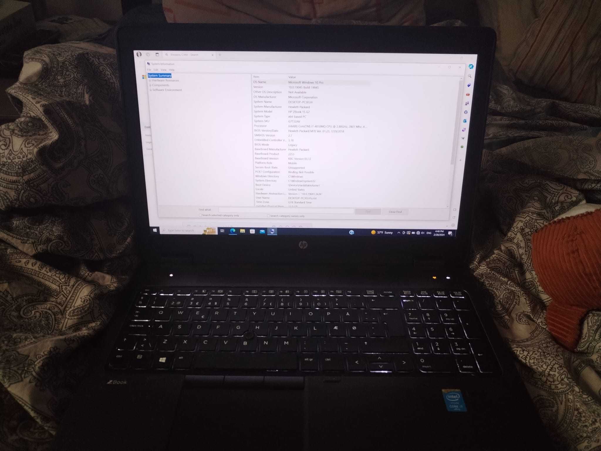 Laptop Hp zbook 15 G2  i7  ram 32gb   2 ssd de 225 si 2 placi grafice