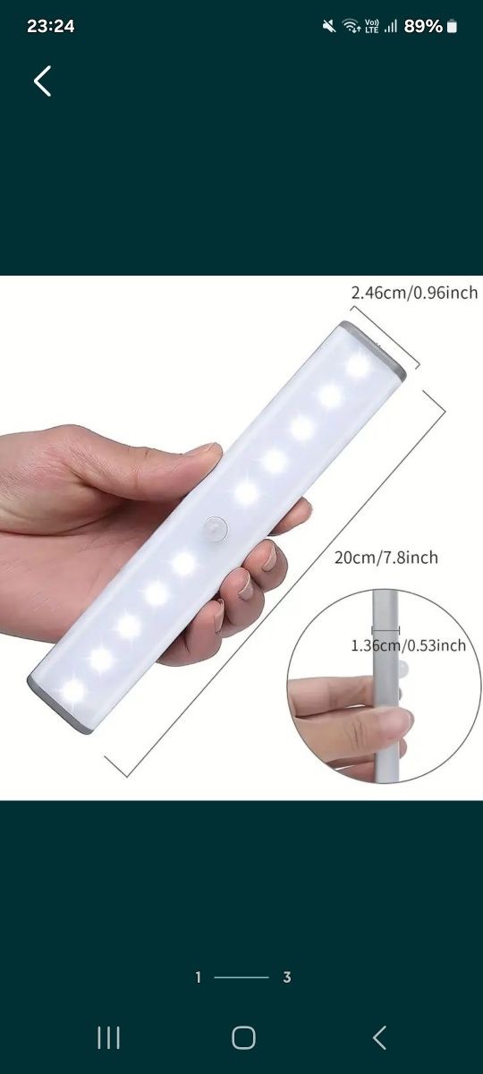 Lămpi led reîncărcabile cu senzor miscare slim