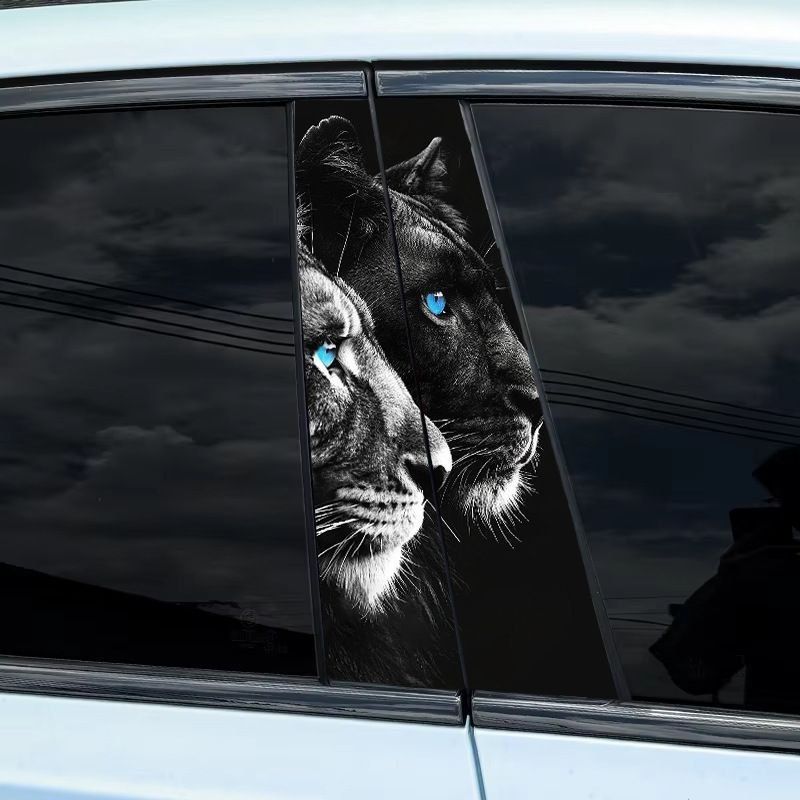 Наклейки на боковые стойки авто. Джентра, Cobalt, Byd. (Любое авто)