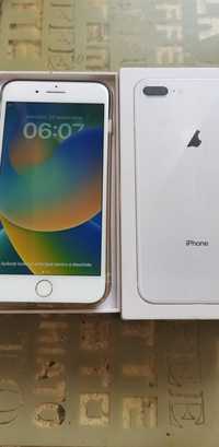 Iphone 8 plus Alb/White-Argintiu