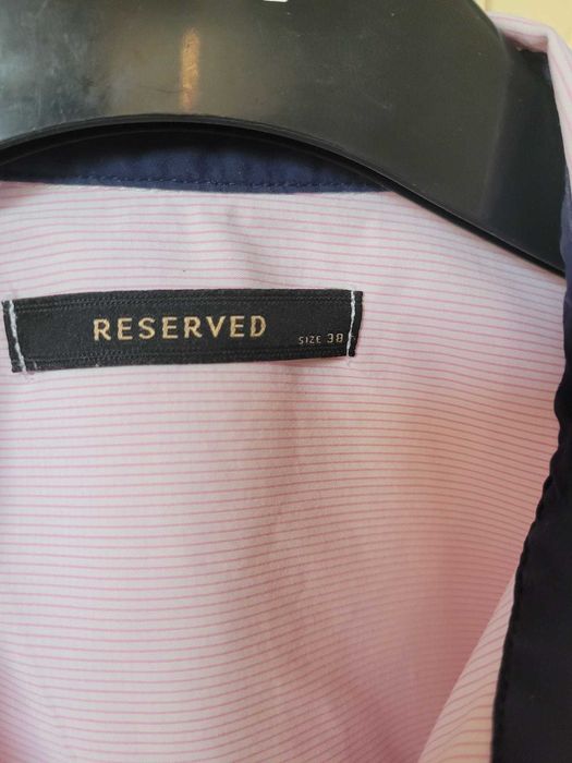 camasa business alba cu dungulite roz de la Reserved