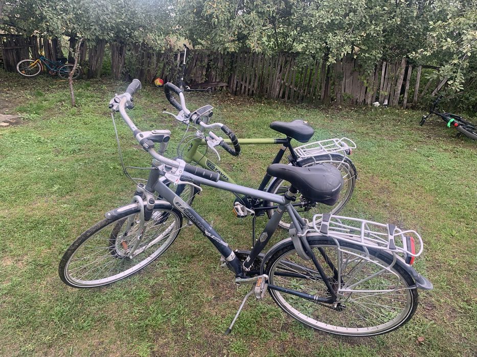 Dau la schib 2 biciclete + 2 cauciucuri cu tot cu camera noi la schimb