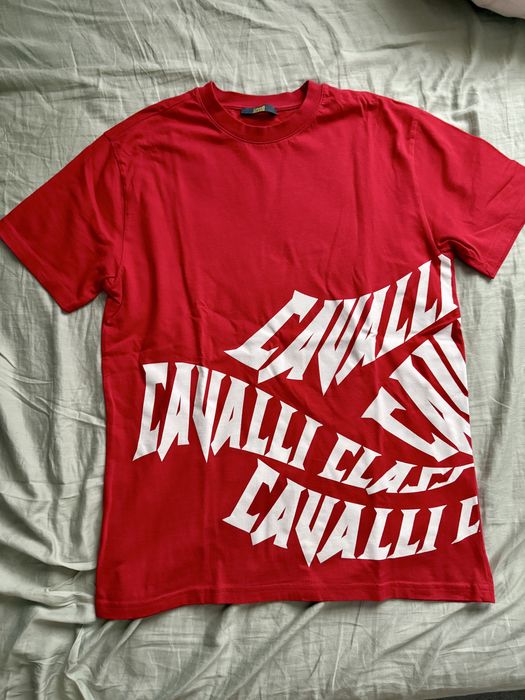 Тениска Cavalli червена
