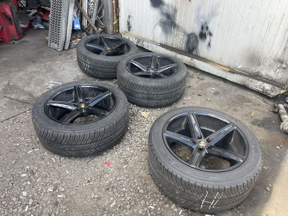 джанти с гуми 5x112 20ки 265/45 и 295/40 гуми 6/7мм от porsche macan