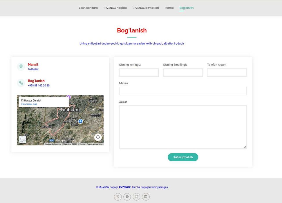 Portfolio sayt yaratib berish xizmati 1 haftada.