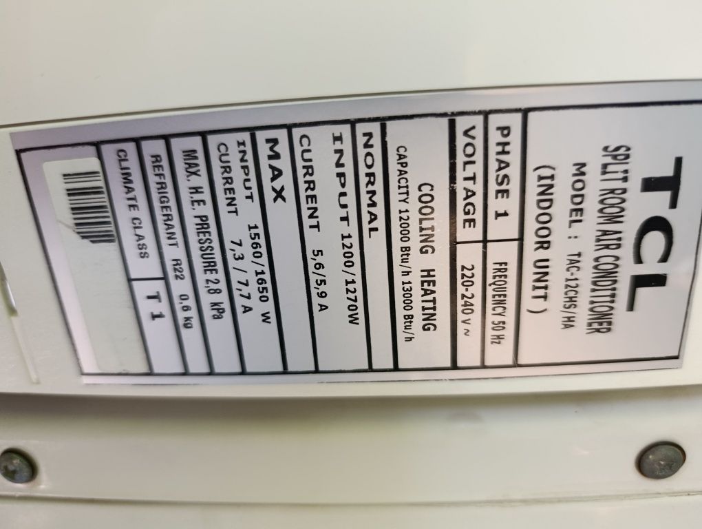 Продаётся кондиционер Tcl 12