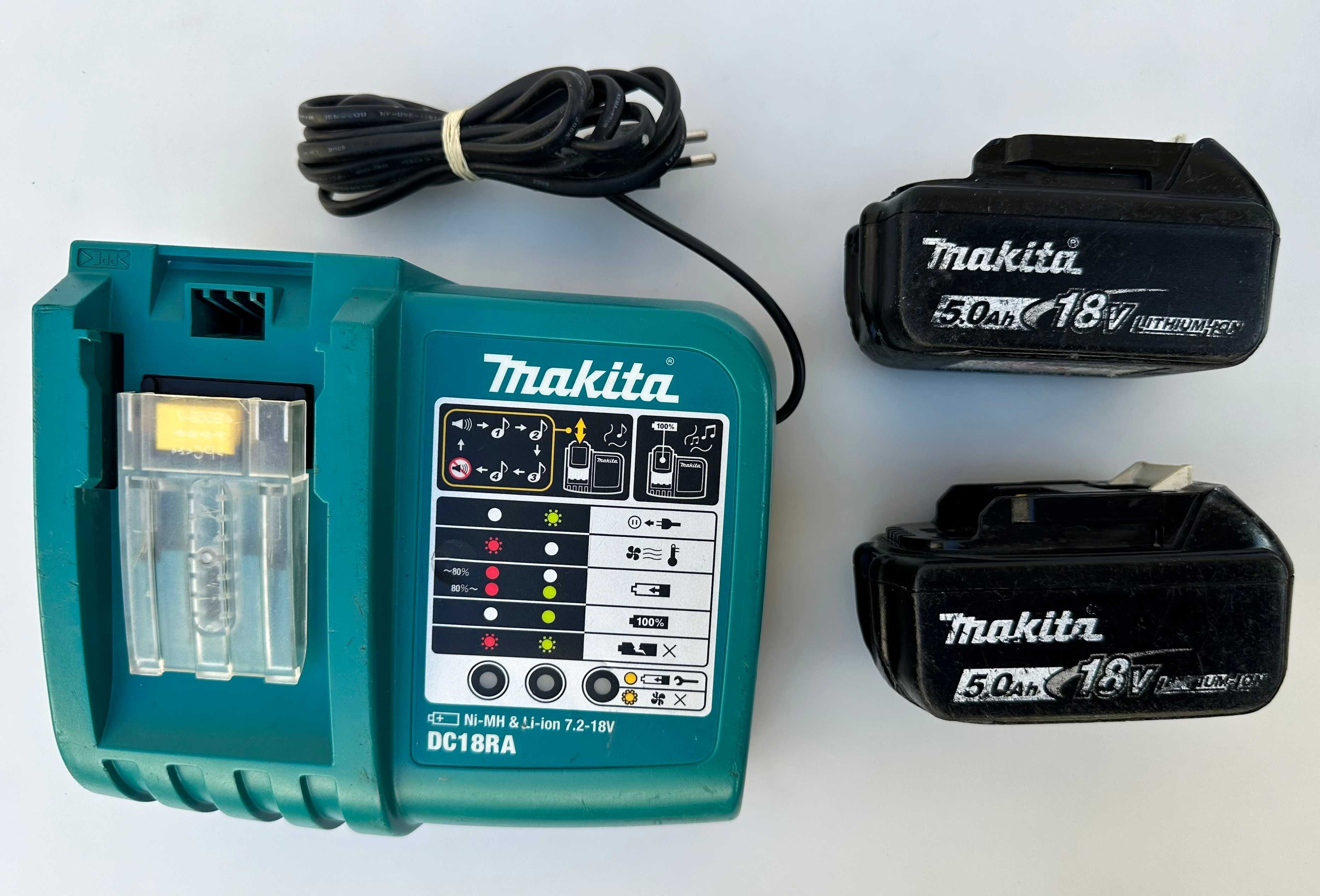 Makita DGA 506 - Безчетков ъглошлайф 2x18V 5.0Ah