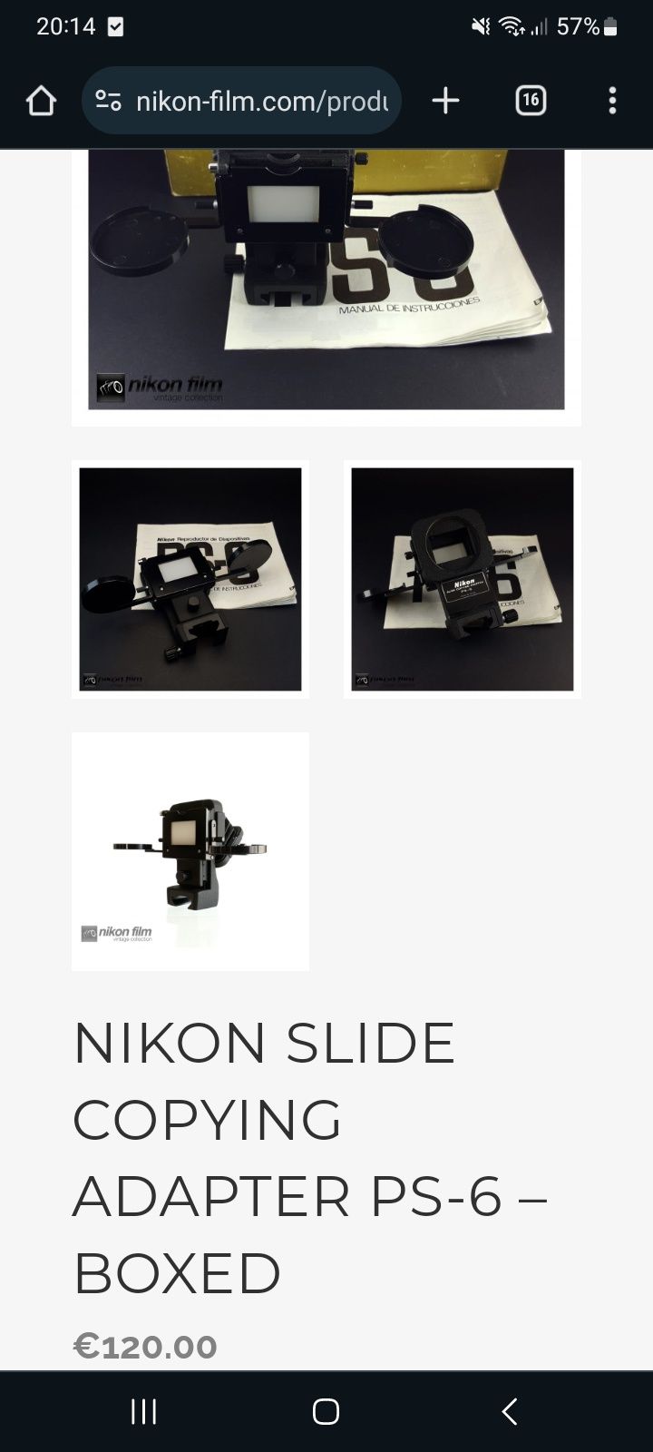Nikon Slide copying adapter PS-6 NOU, Nefolosit