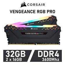 Памет Corsair VENGEANCE RGB PRO 32GB (2x16GB) DDR4 3600MT/s
