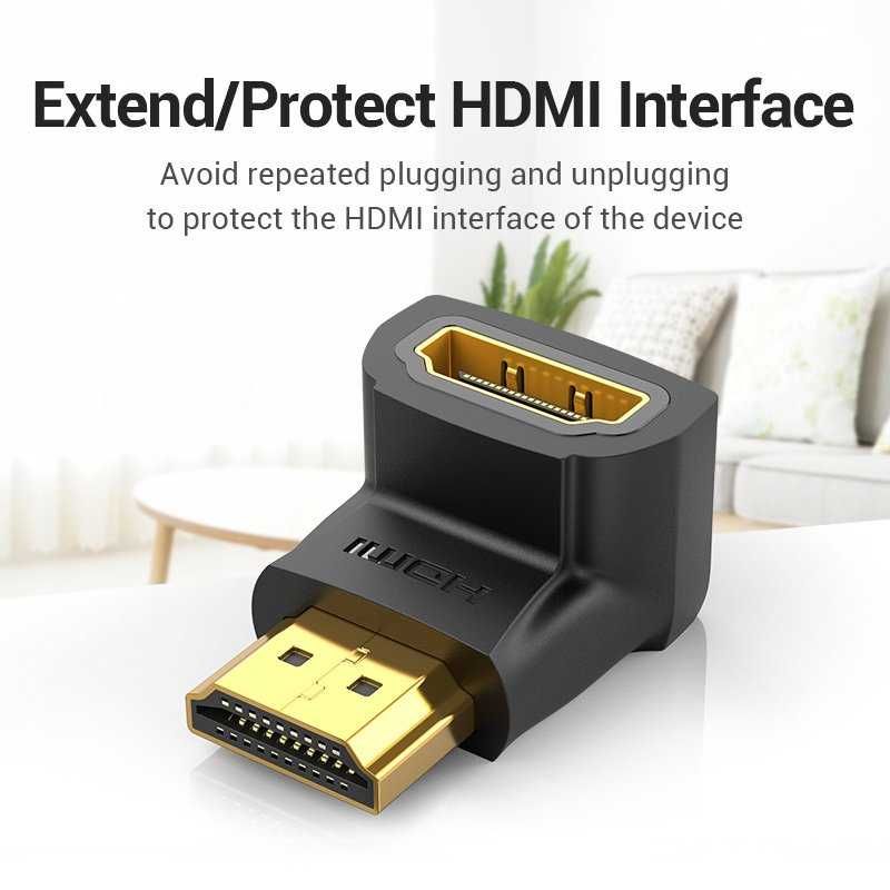 Преходник Адаптер HDMI М-HDMI F Ъглов на 90° Vention AIOB0