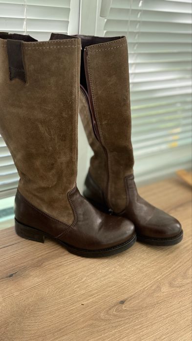 Анатомични ботуши естествена кожа и естествен велур