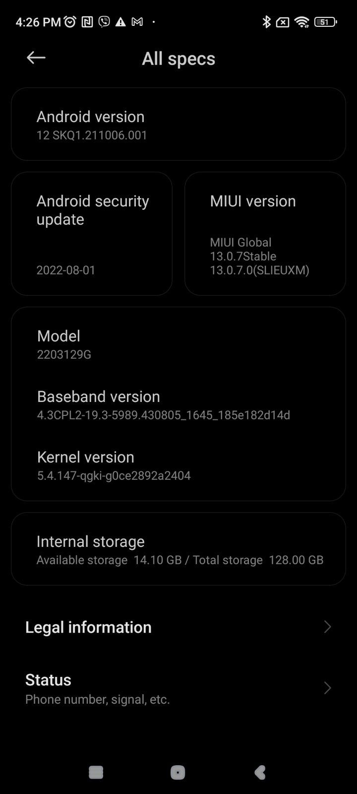 Xiaomi mi 12 lite