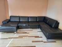 П-Образен диван от естествена кожа 160/370/240