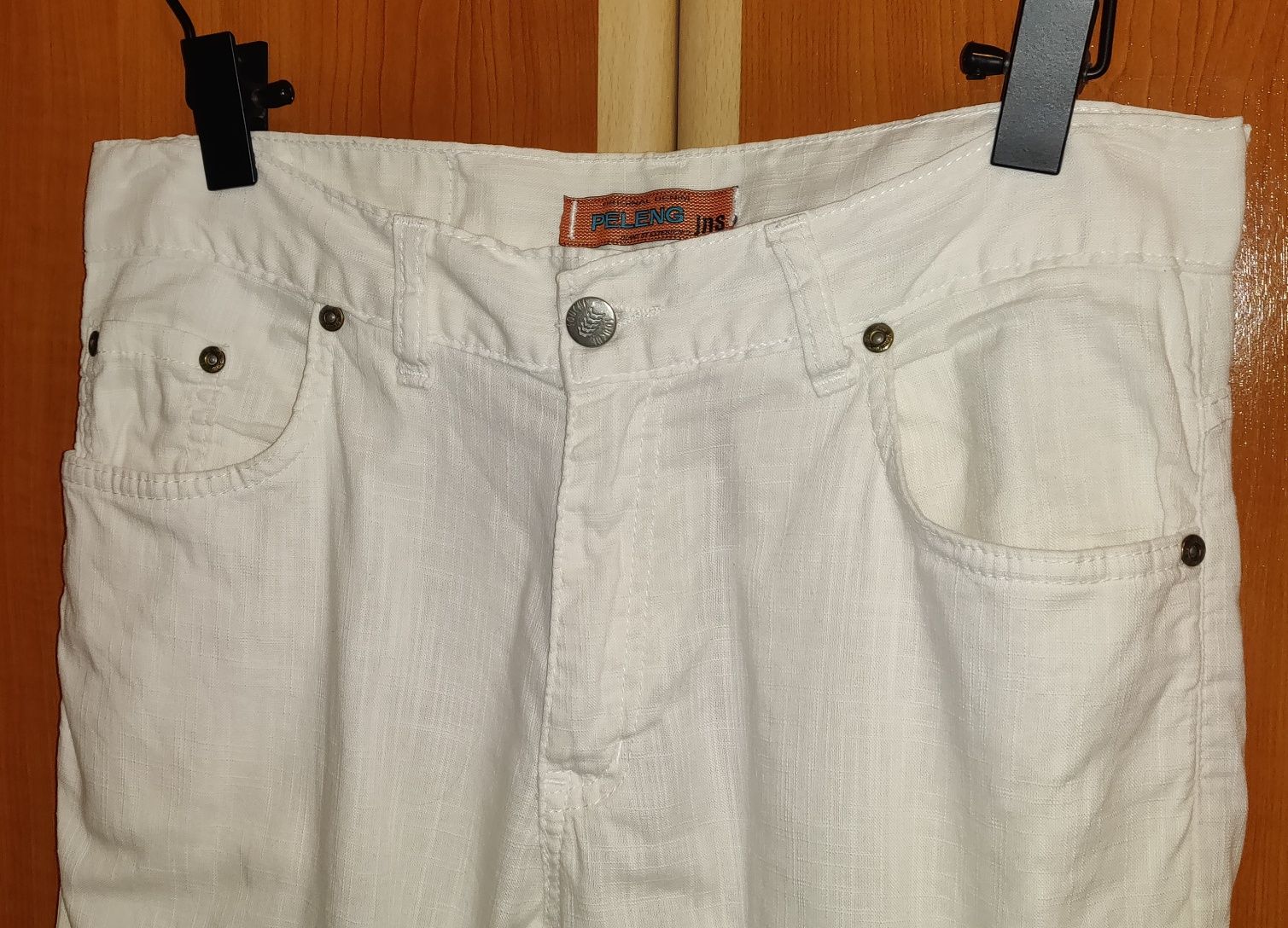 Pantaloni de Vară Albi In / Bumbac Denim 31/34