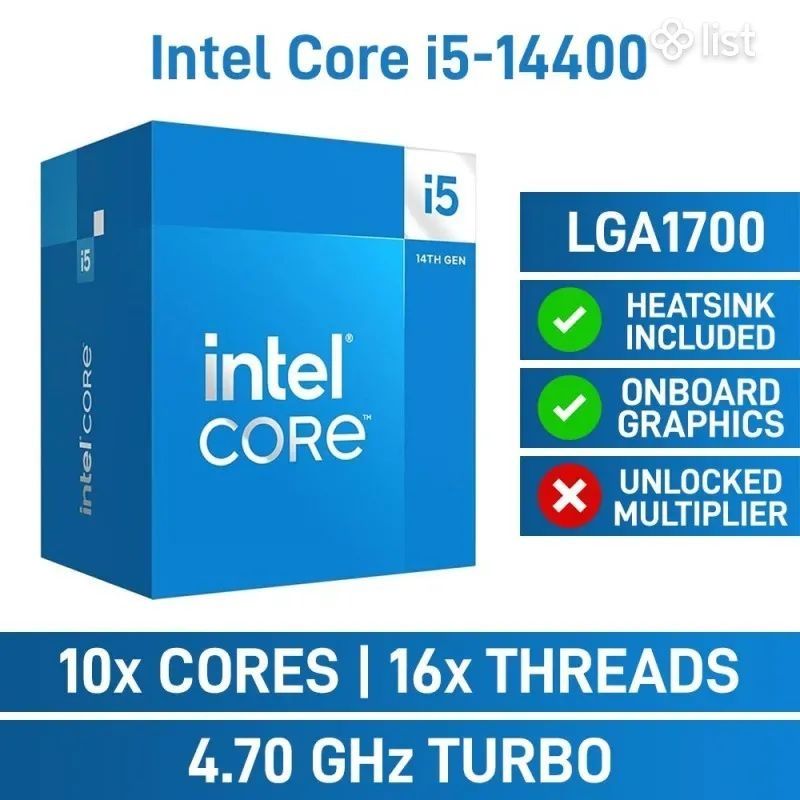 ASUS TUF GAMING B760 PLUS WIFI DDR5 + Core i5-14400:  LGA 1700 Новый
