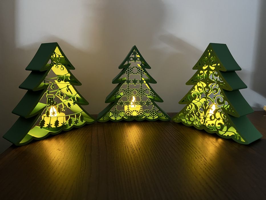 Ornament de Craciun Set Brad Luminat LED