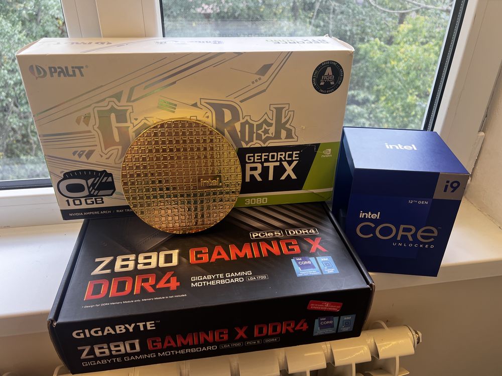 i9 12900k box с Рамкой+Z690 ddr4 gaming X+64/3200+GRock 3080 oc