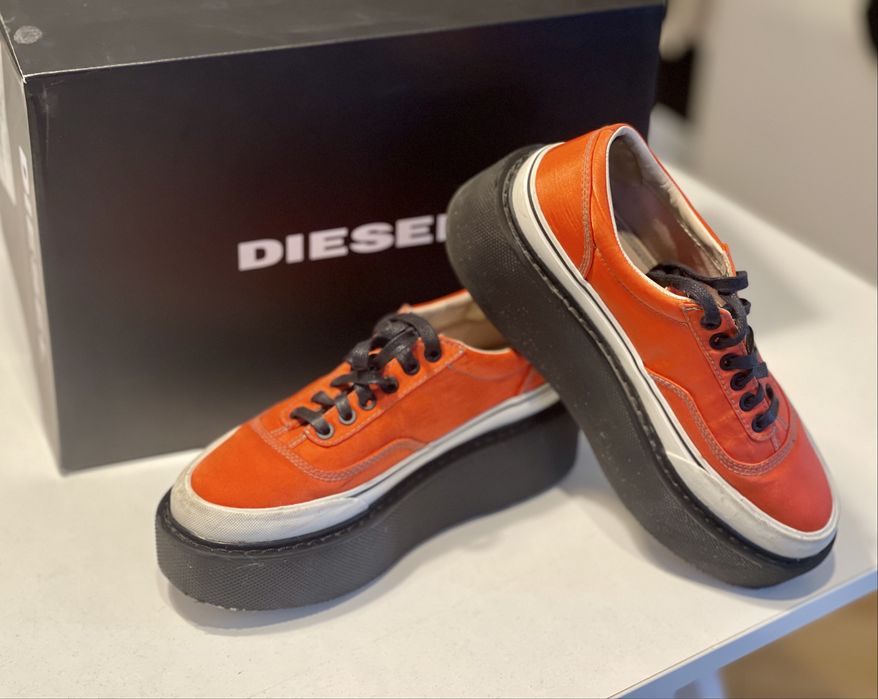 Pantofi dama Diesel H-Scirocco Low, rosu mandarin, marime 38, ca noi