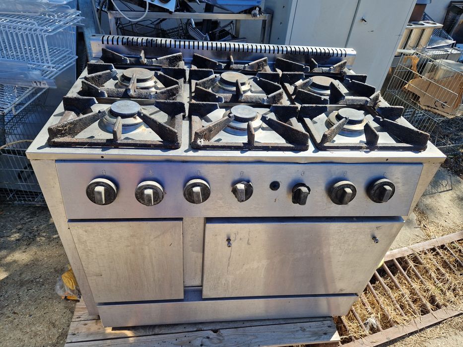 Aragaz inox 4-6 ochiuri, cu suport, pe gaz sau curent