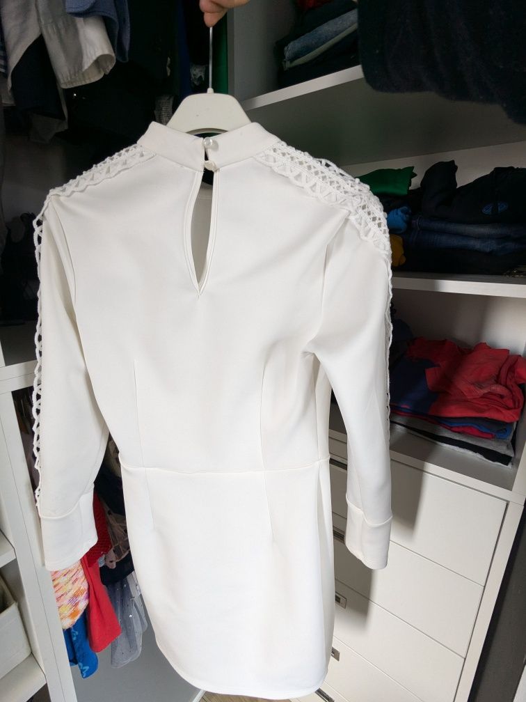 Rochie cocktail albă