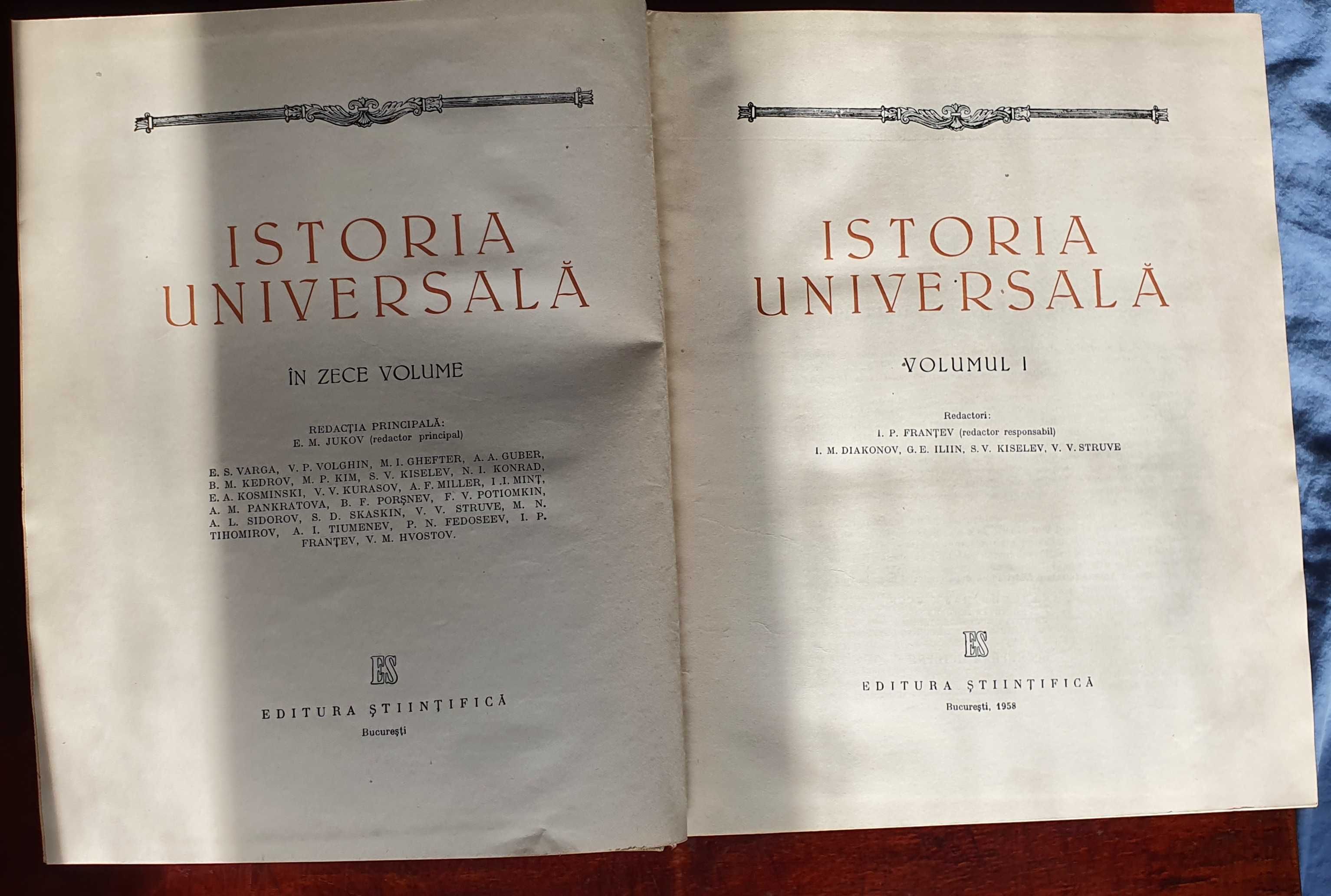 Istoria Universala 3 volume, Editura Stiintifica 1958-1960