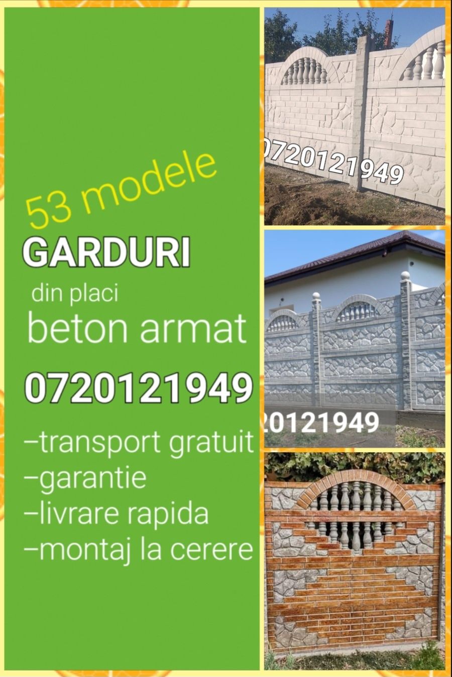 GARDURI durabile,decorative,elegante din panouri beton armat.