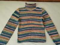 Детска поло блуза, ръчно плетиво от купена мека  вълнена прежда