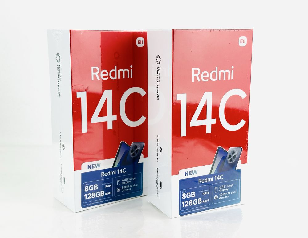 НОВ! Xiaomi Redmi 14C 256GB 8RAM Black/Green/Purple/Blue 2г. Гаранция!