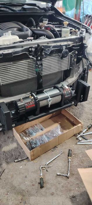 Установка лебедки на автомобиль.