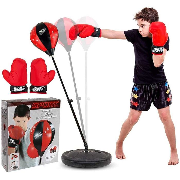 Детска боксова круша с ръкавици за деца над 3 години