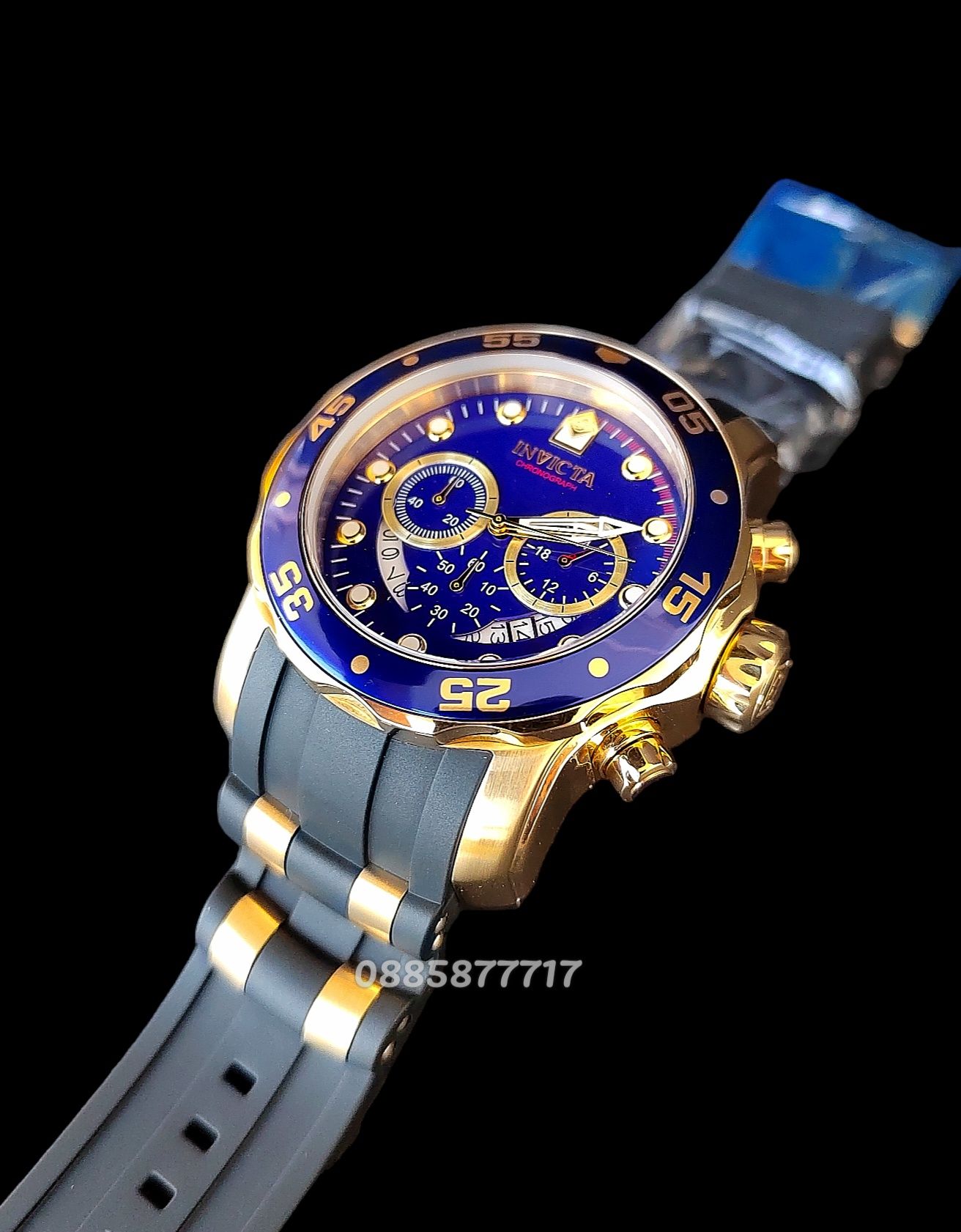 часовник INVICTA Pro Diver SCUBA Blue/Gold 48 mm, Инвикта нов
