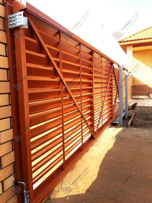 Забор жалюзи металлический