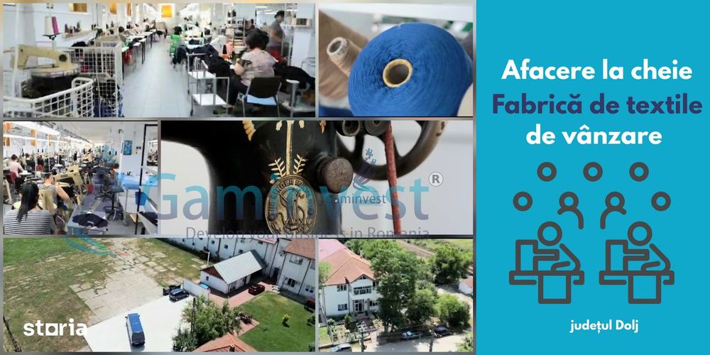 Gaminvest Afacere la cheie  Fabrica de Textile in Dolj, Romania, V4212