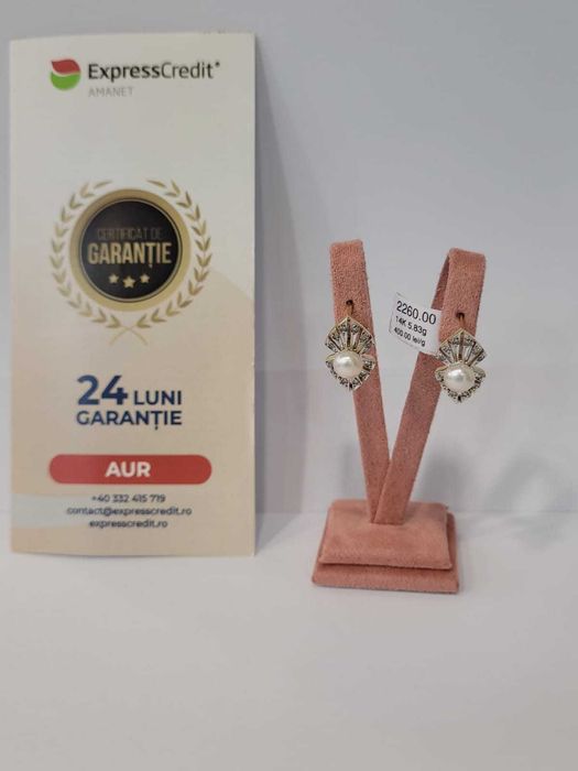 Cercei aur 14k 5.83g (Iulius Mall)(B-5380) Garantie 2 ani!