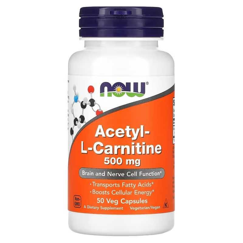 NOW Foods Acetyl L Carnitine Ацетил Lкарнитин, 500 мг