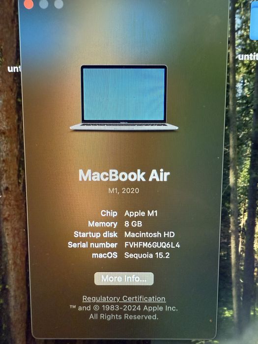 Apple Macbook air M1 2020 13 inci
