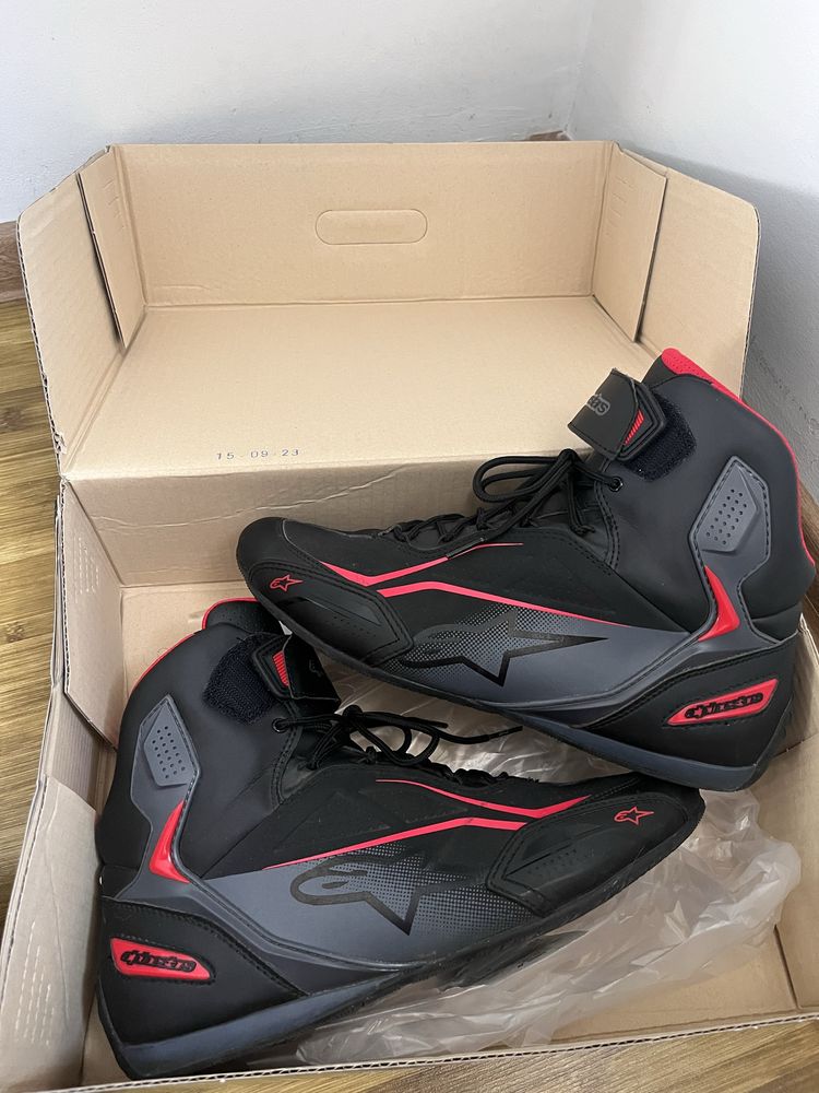 Ghete moto ALPINESTARS FASTER-3 black/gray/red