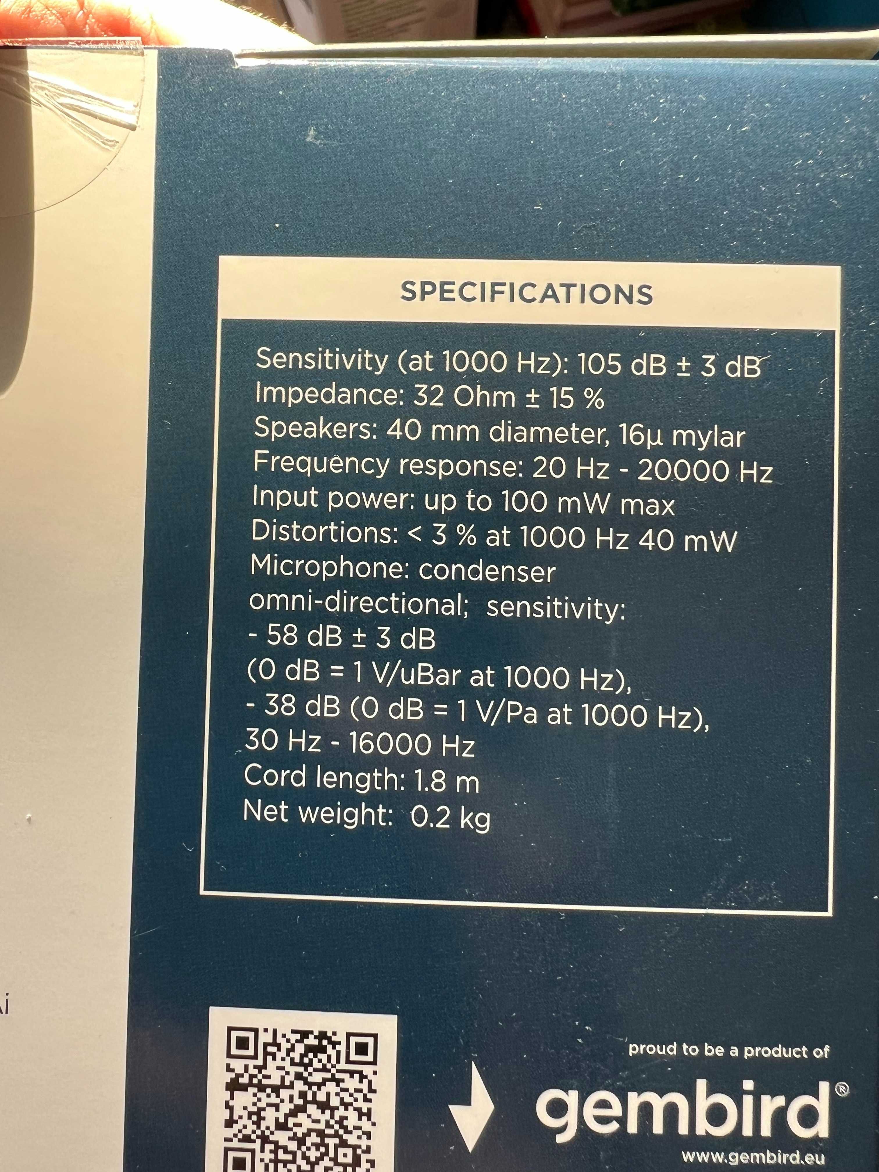 Нови! Gembird MHS-03-BKRD слушалки