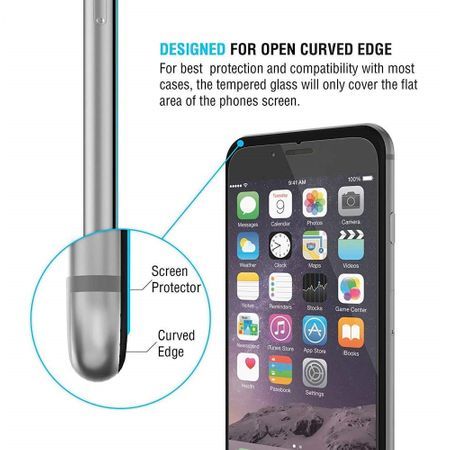 Folie de sticla,case friendly GloMax, pentru Apple iPhone 6 Plus Clear