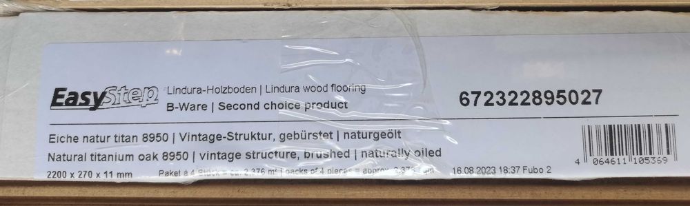 Parchet stratificat STEJAR Lindura Titan Natur maro Germania 30 mp