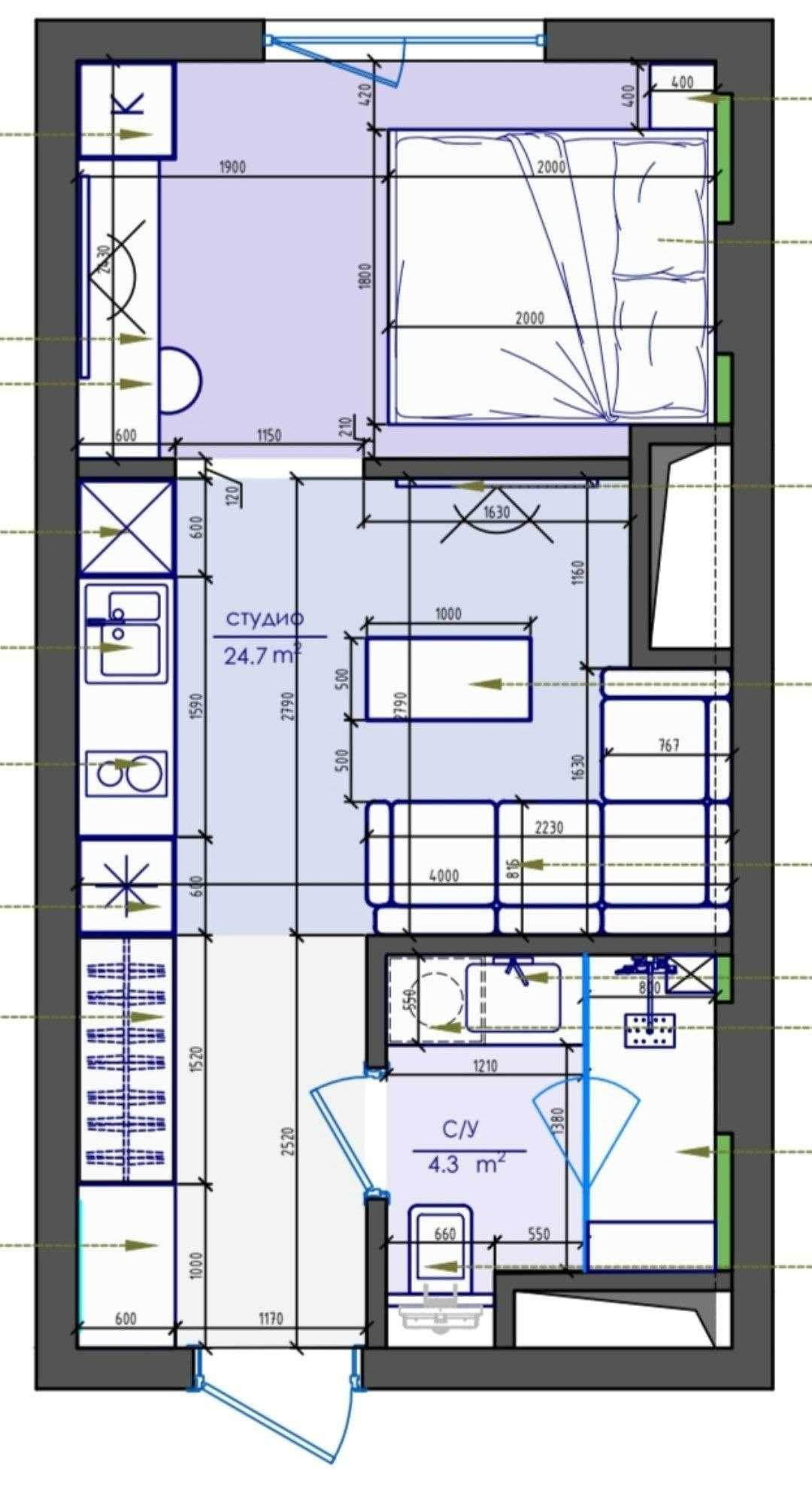 1-комнатная квартира в ЖК «Imperial Club City» ID: 3372