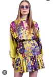 Rochie Poema scurta evazata multicolora