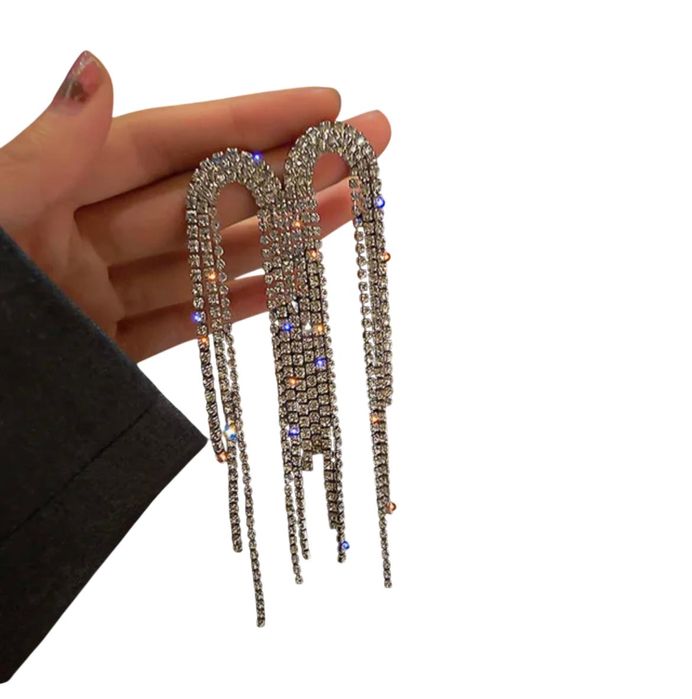 Серьги со стразами