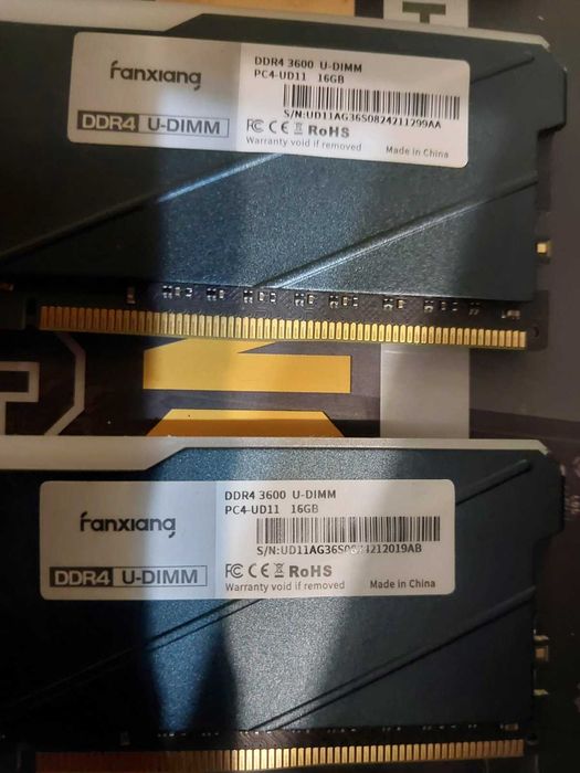 48GB DDR4 3600Mhz CL18 Fanxiang - Samsung RGB  32GB + 16GB RAM