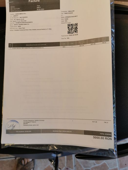 Scuter electri, înscris, cu asigurare cu RCA