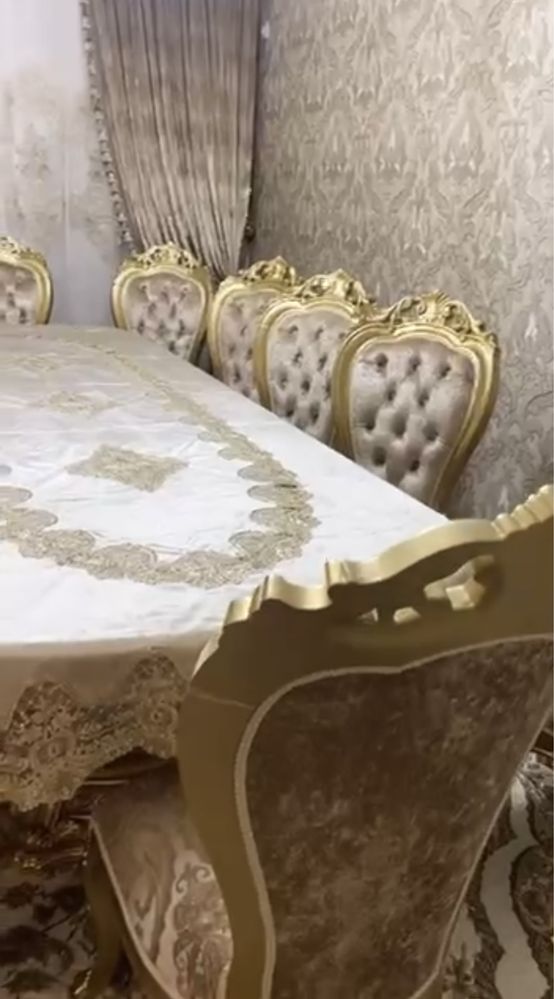 12 кишилик стол стул. Холати идеальный!
