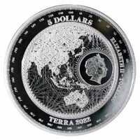 Moneda Terra de argint 2022 de 1 uncie (31.1 grame) 5 USD (În capsulă)