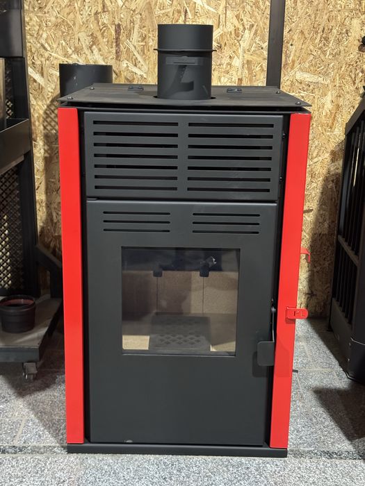 Печь Pro-820 пиллетная печь, 3 вида топлива, пиллеты, дрова, уголь